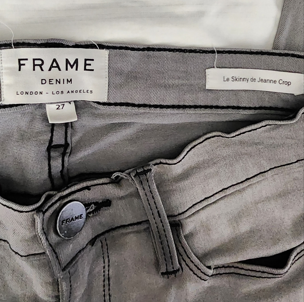 Frame  gray skinny jeans  size 27 - Picture 7 of 9